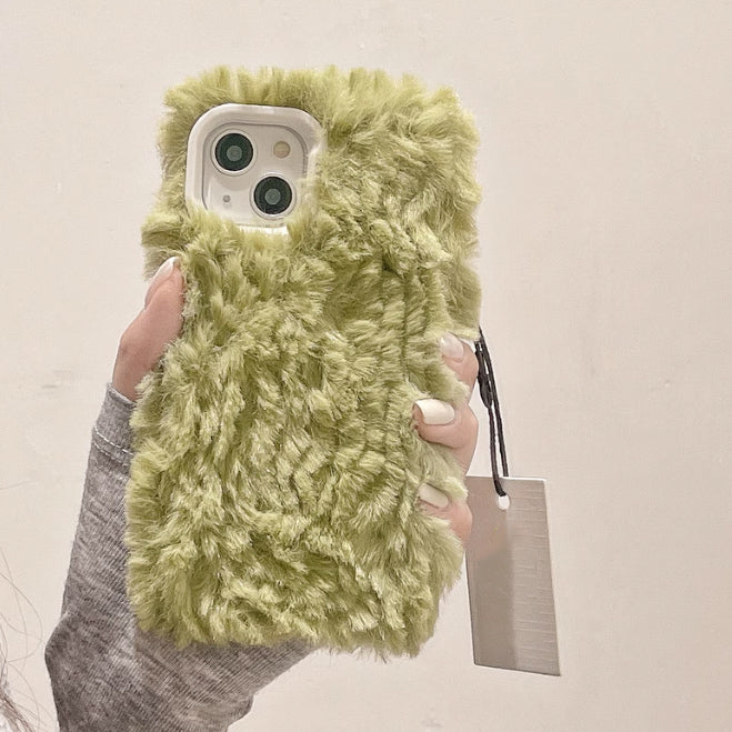 4color poodle fur iPhone case