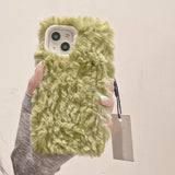 4color poodle fur iPhone case