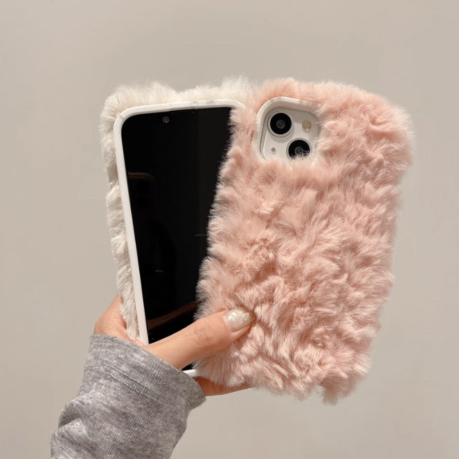 4color poodle fur iPhone case