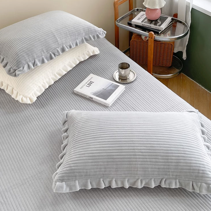 8color frill velvet mattress sheets & pillow sheets
