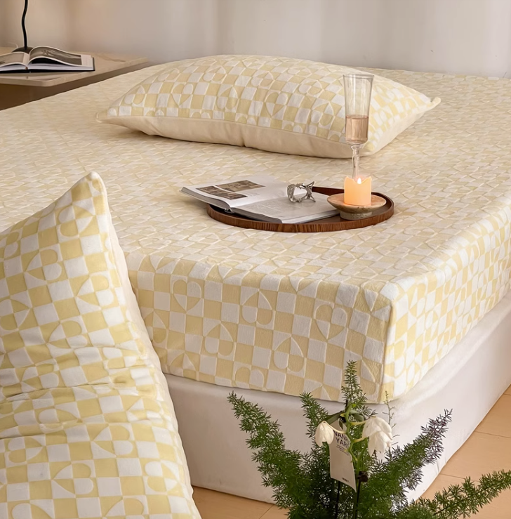 【即納】9design sculpture mattress sheets & pillow sheets 120×200cm+23cm / E