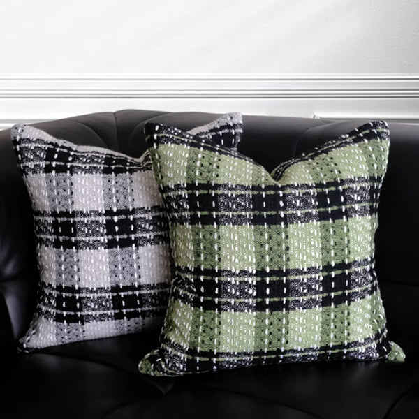 3color fluffy tweed cushion