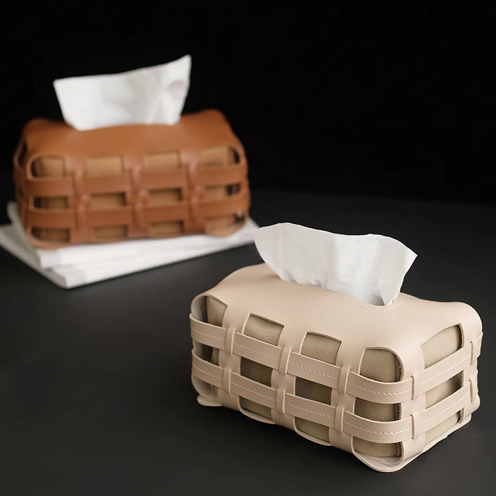 6design leather knit tissue case