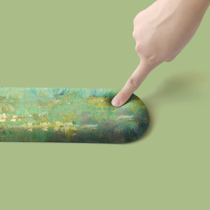 green oil paint mouse pad & wrist rest