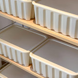 2size simple cream storage box