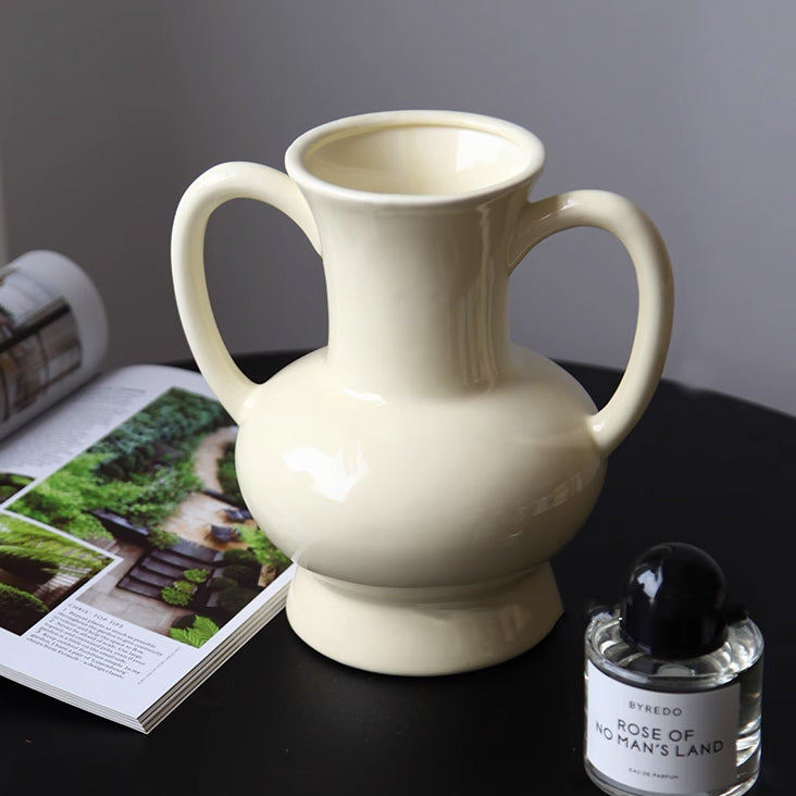 2color handle water bottle vase
