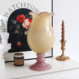two tone retro glass vase