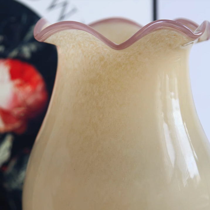 two tone retro glass vase