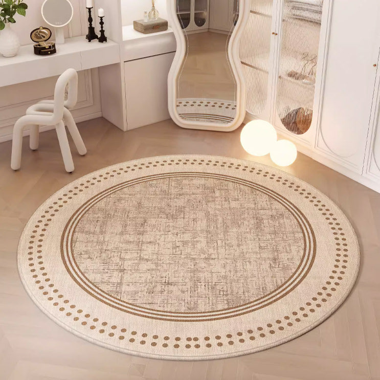 3design natural round carpet