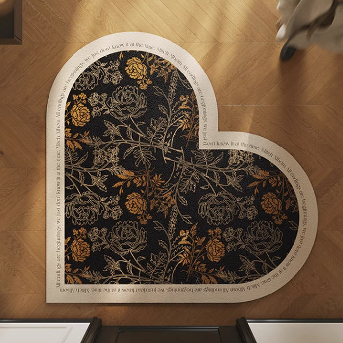 4design chic flower heart carpet