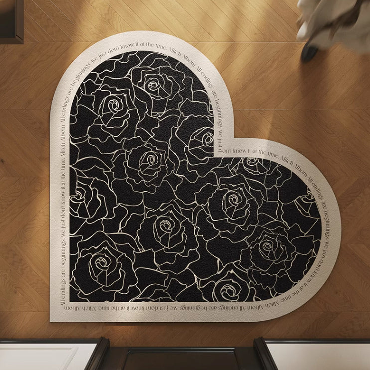 4design chic flower heart carpet