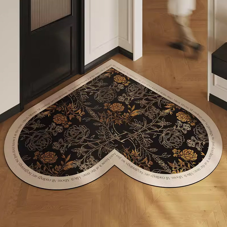 4design chic flower heart carpet