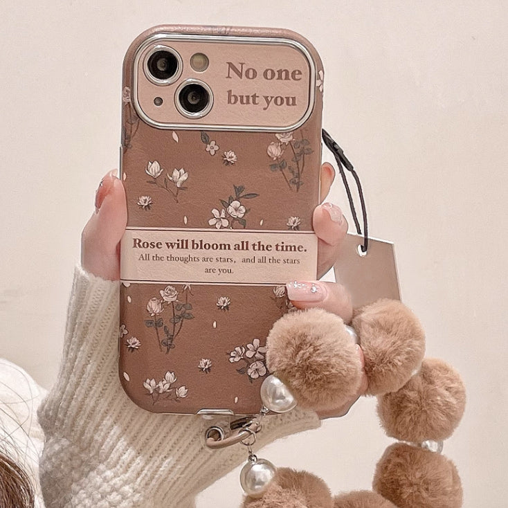 2color flower leather iPhone case