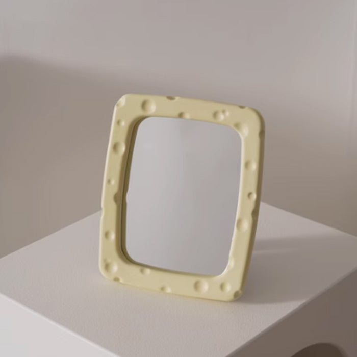 3color square cheese mirror