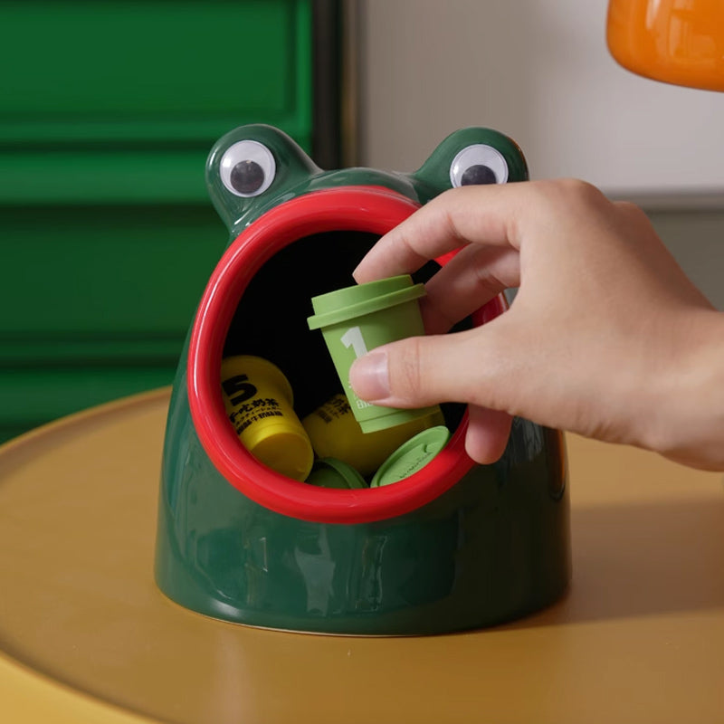 frog mouth storage jar