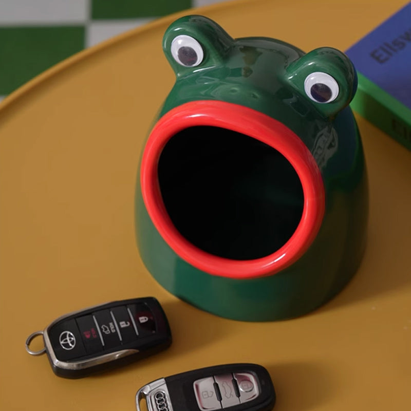 frog mouth storage jar