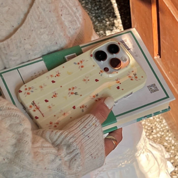 cream mini flower iPhone case