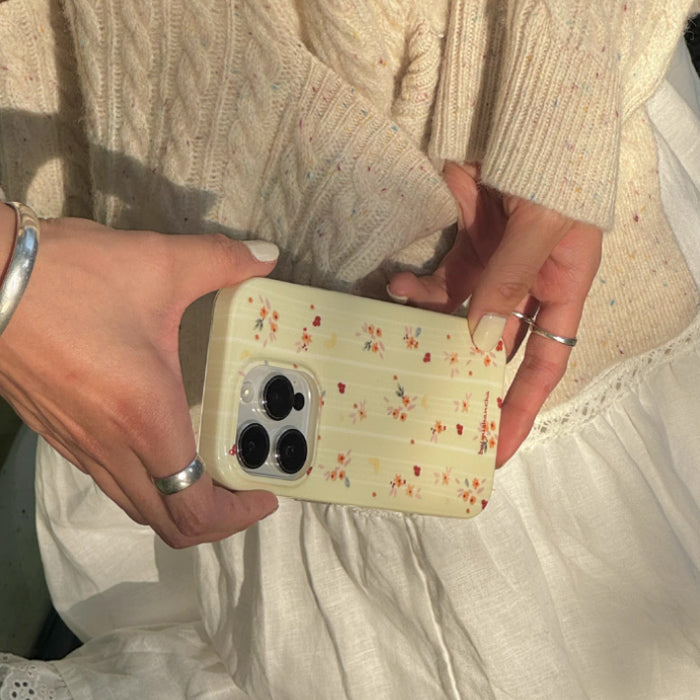 cream mini flower iPhone case