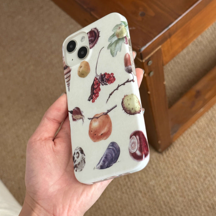 retro fruit paint iPhone case