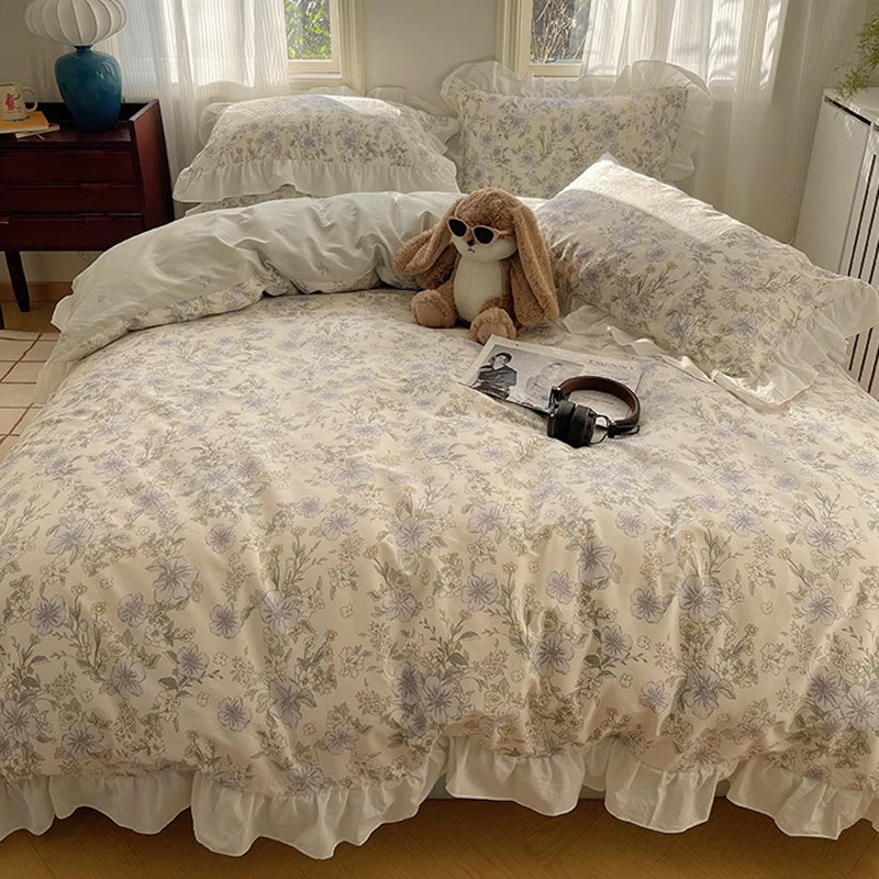 7design flower frill bedlinen set