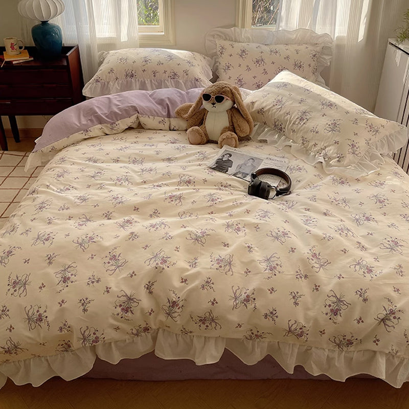 7design flower frill bedlinen set