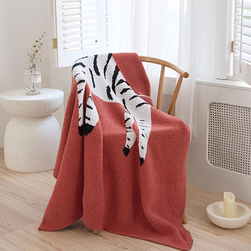 4color zebra blanket