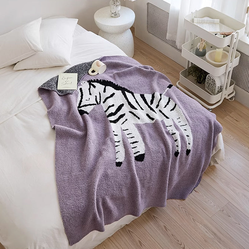 4color zebra blanket