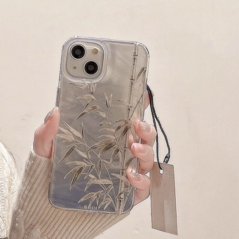 silver bamboo iPhone case