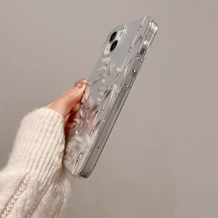 silver bamboo iPhone case