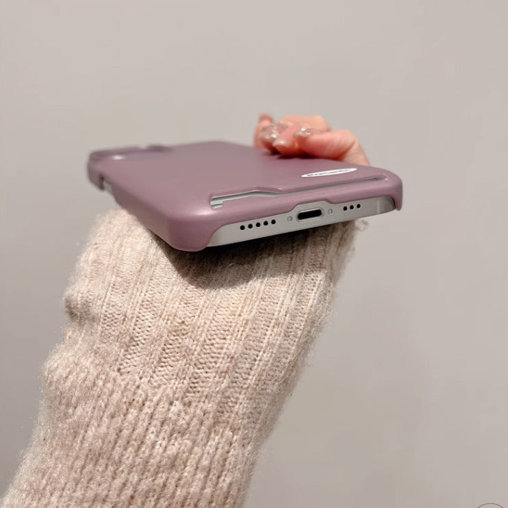 2color purple card holder iPhone case