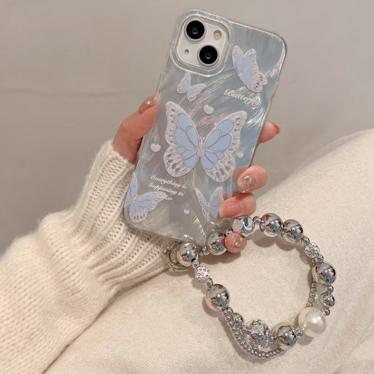 metallic butterfly iPhone case