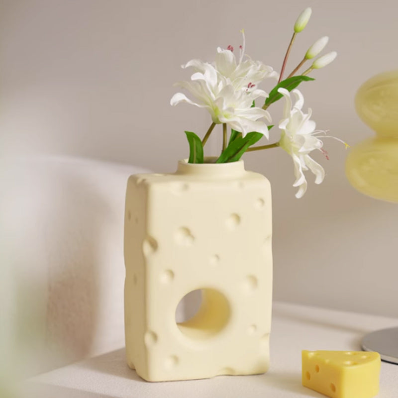 4color square cheese vase
