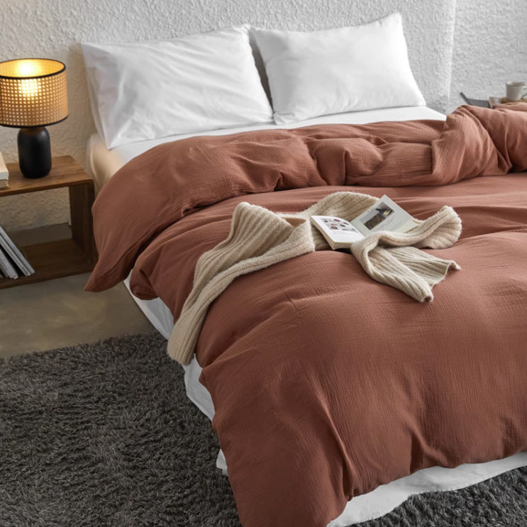 7color double gauze quilt cover & pillow sheets