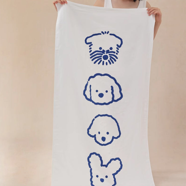2color simple animal towel