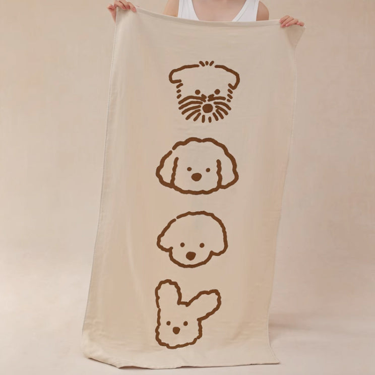 2color simple animal towel