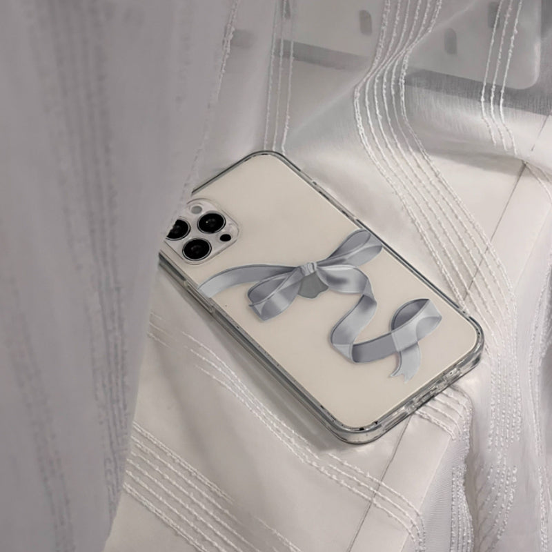 silver ribbon iPhone case