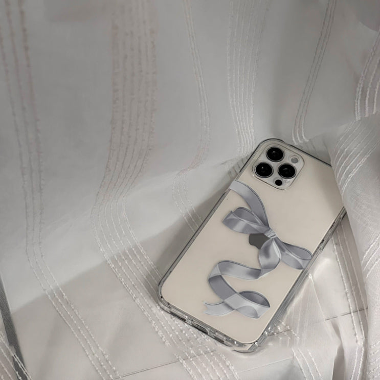 silver ribbon iPhone case