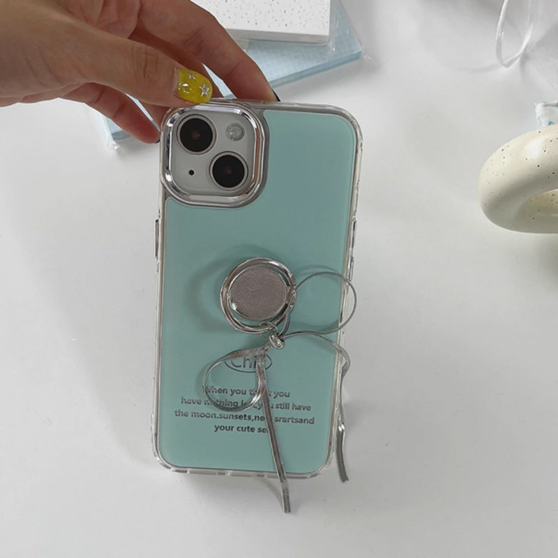 2color metal ribbon ring iPhone case