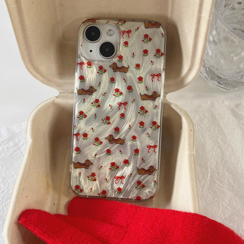 red flower iPhone case