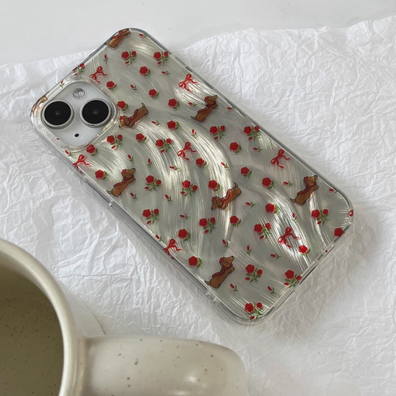 red flower iPhone case