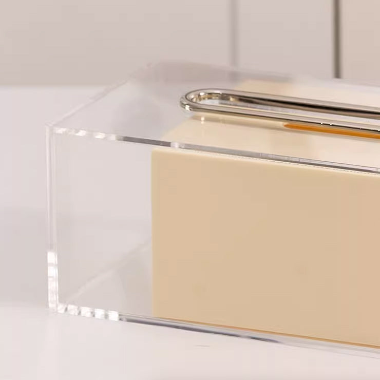 3color clear acrylic tissue case