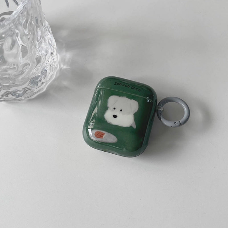 oil paint dog Airpods case