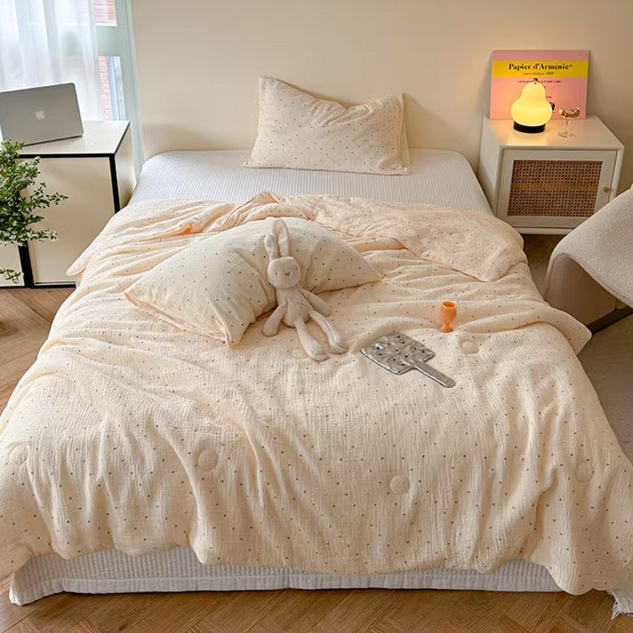 8design cotton gauze quilt & pillow sheets set