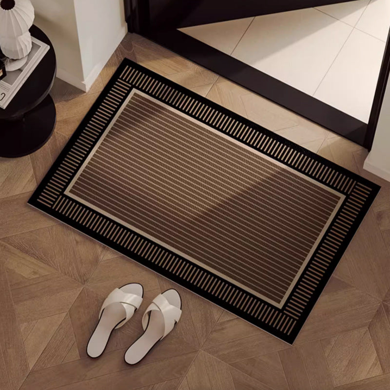 2color simple stripe door mat