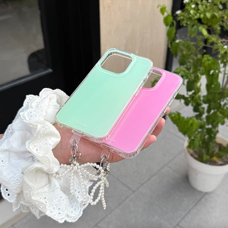 2color solid milky iPhone case