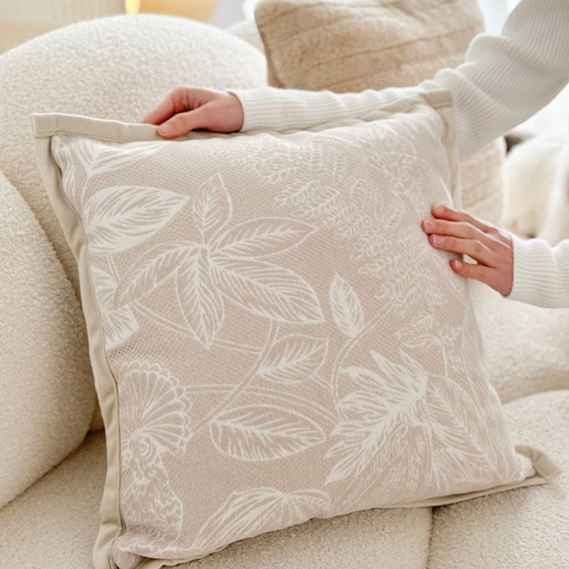 3design beige botanical cushion