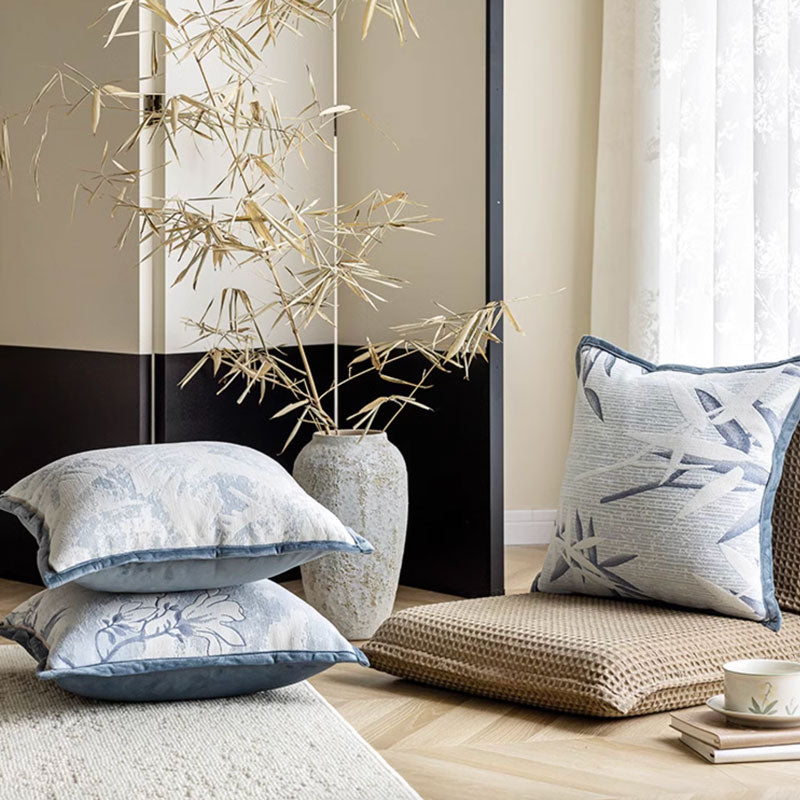 3design blue botanical cushion