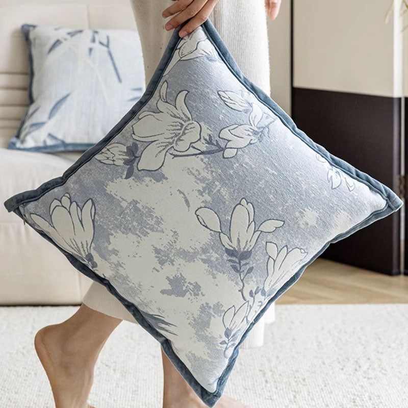 3design blue botanical cushion