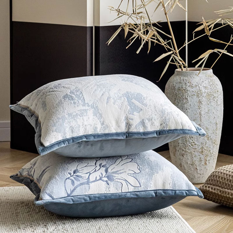 3design blue botanical cushion