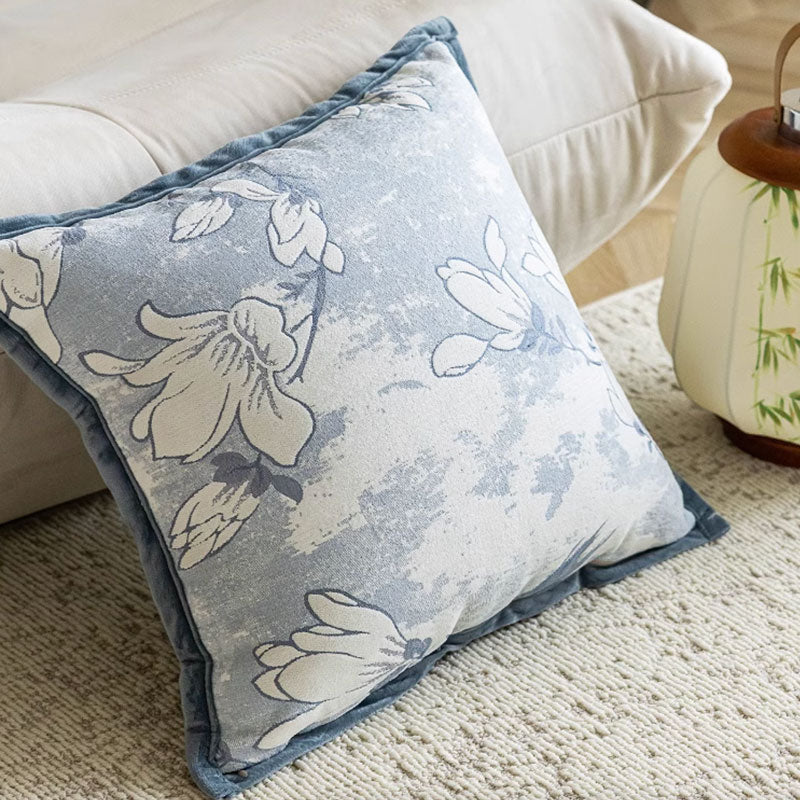 3design blue botanical cushion